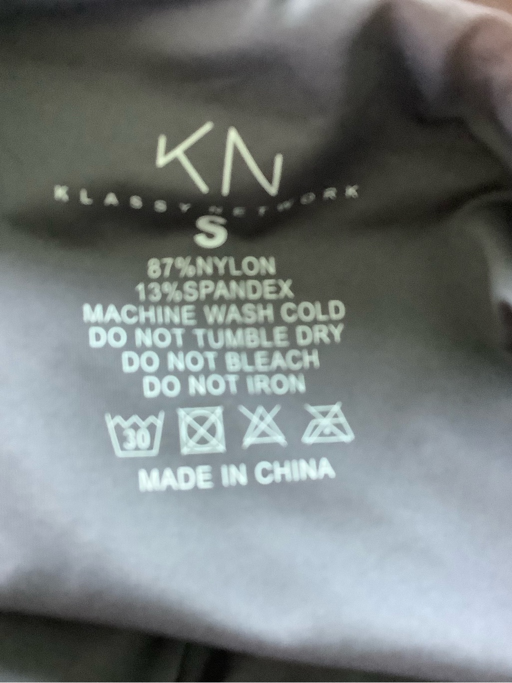 Klassy Network Charcoal Gray Active Bodysuit, M — image 3 of 3